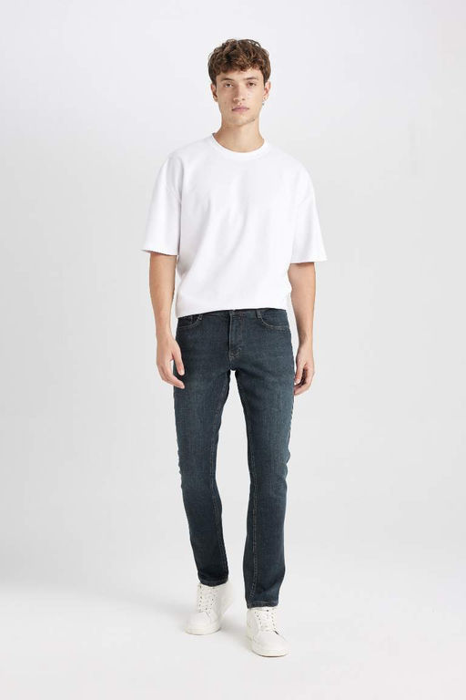 Pedro Slim Fit Джинсовые брюки узкого кроя с нормальной талией и узкими штанинами - Defacto фото 2