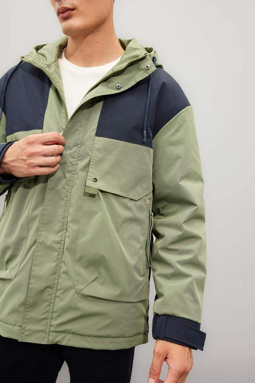 Пальто обычного кроя с капюшоном - Defacto фото 3