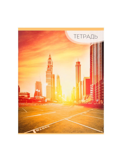 Цена за 10 шт. Тетрадь 96 листов в линейку Calligrata «Город», серые листы, МИКС