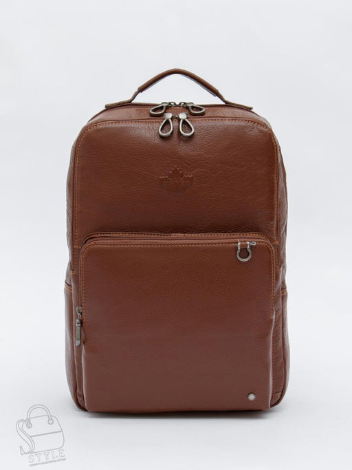 Рюкзак мужской кожаный 3921Z brown Zinimsk
