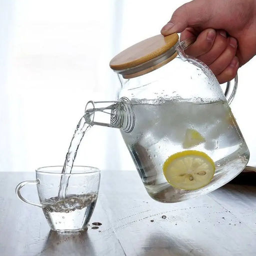 Чайник стеклянный с бамбуковой крышкой 1700 мл в подарочной упаковке арт.HB19 /МФК/  фото 3