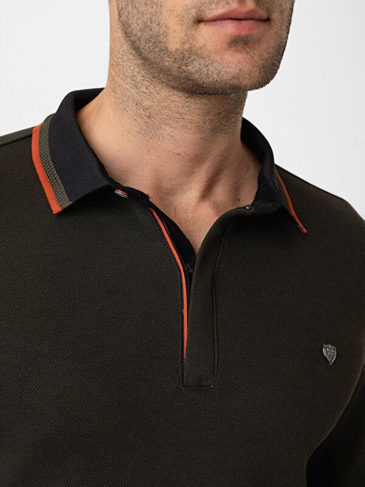 Polo Yaka Uzun Kollu Pike Erkek Ti??rt