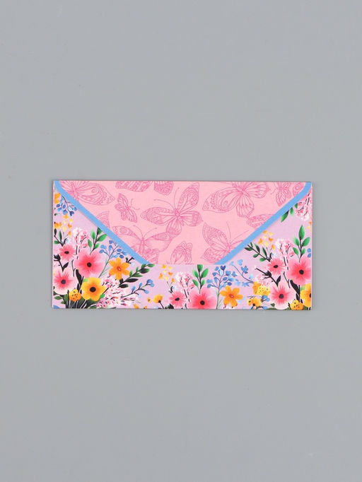 Цена за 10 шт. Конверт для денег Бабочки и цветы, 16,5 х 8 см