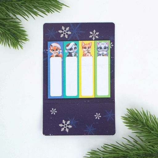 Цена за 2 шт. Набор стикеров-закладок С Новым Годом!, 4 шт, 20 л - Artfox фото 4