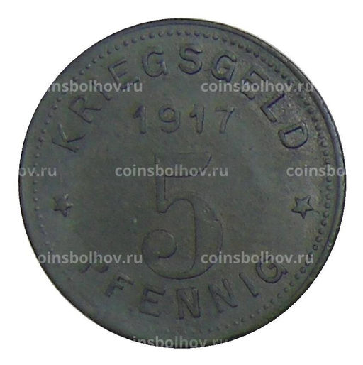 Монета 5 пфеннигов 1917 года Германия  Нотгельд Виттен