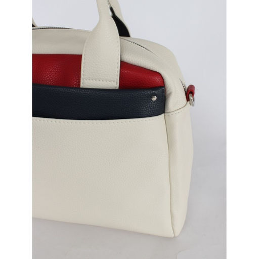 Сумка женская искусственная кожа ADEL-297/ММ, 1 отд/плеч рем, беж/син/красн флотер 259615 - Adelia фото 4