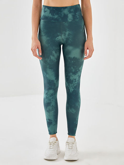 Beli Lastikli Batik Desenli Kad?n Spor Tayt