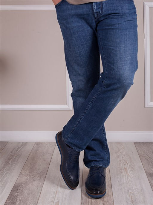 Слиперы мужские от производителя/ Лоферы/ Мокасины на все случие жизни 1507-03-L1 Темно-синий - Piniolo фото 3