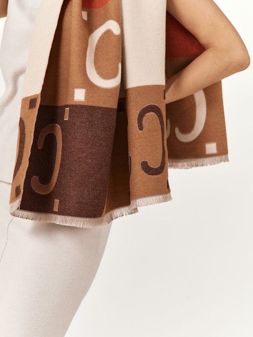 в составе ШЕРСТЬ  и КАШЕМИР Большой, мягкий, теплый  двусторонний палантин - Tantino фото 8