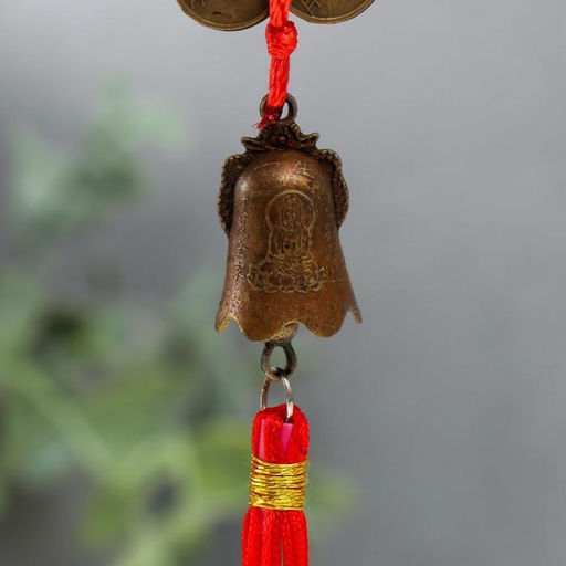 Цена за 2 шт. Колокольчик и 7 монет бронза d=2,4 см - Simaland фото 3