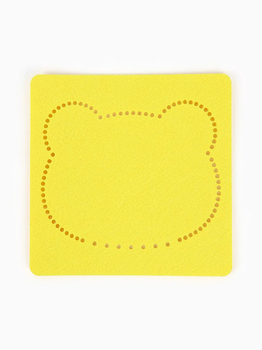 Вышивка по фетру "Медвежонок", 20,5*20,5 см, цвет желтый