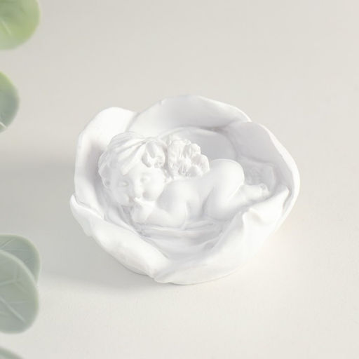 Цена за 2 шт. Фигурка «Ангелочек спящий в цветке», 3.5×5.5×5.5 см, МИКС