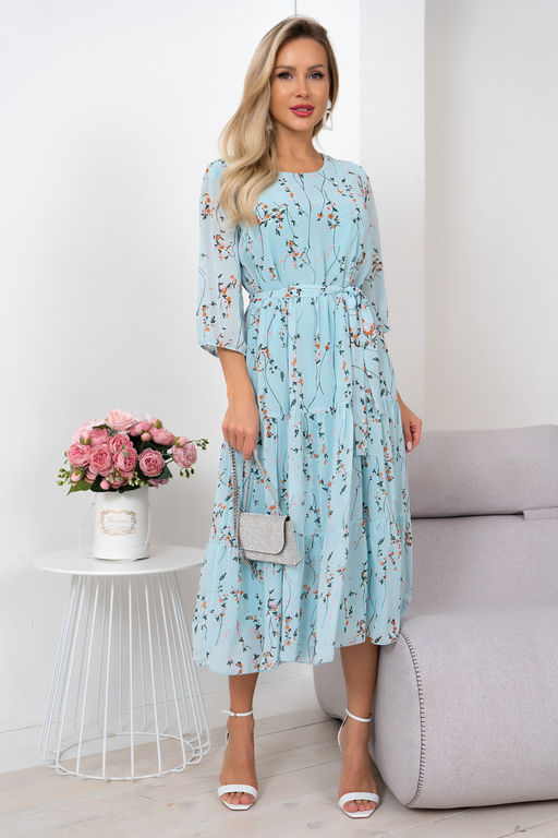 Платье Хелен (голубой) Р11-1075/5 - Николь фото 5