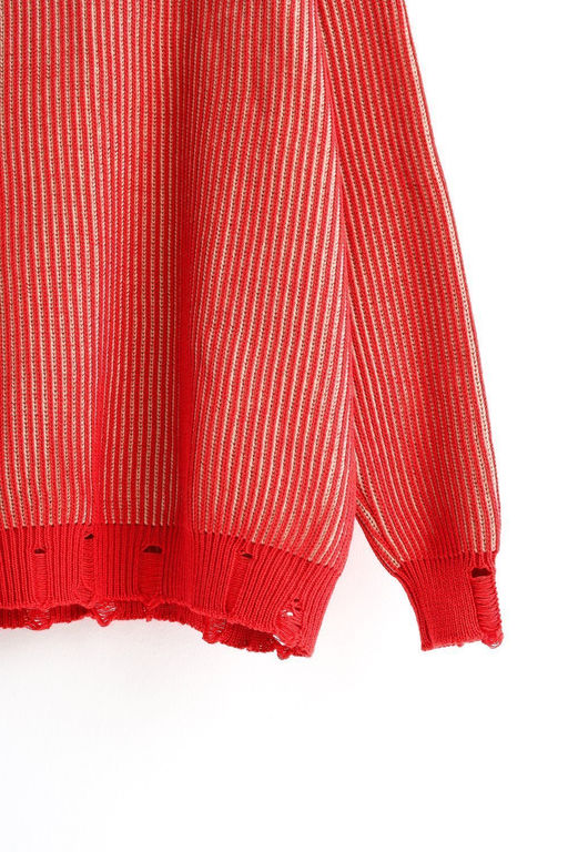 Джемпер женский вязаный Line красный