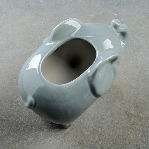 Декоративный горшок для цветов «Слон Платон», 450 мл, 15.5×8.5×12.5 см, керамический, серый