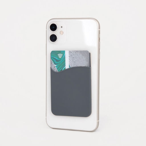 Цена за 3 шт. Картхолдер на телефон клеящийся, цвет тёмно-серый