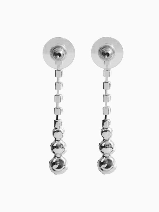 Набор 2 пред-а: серьги, колье "Вечерний шик" минимал, цвет белый в серебре