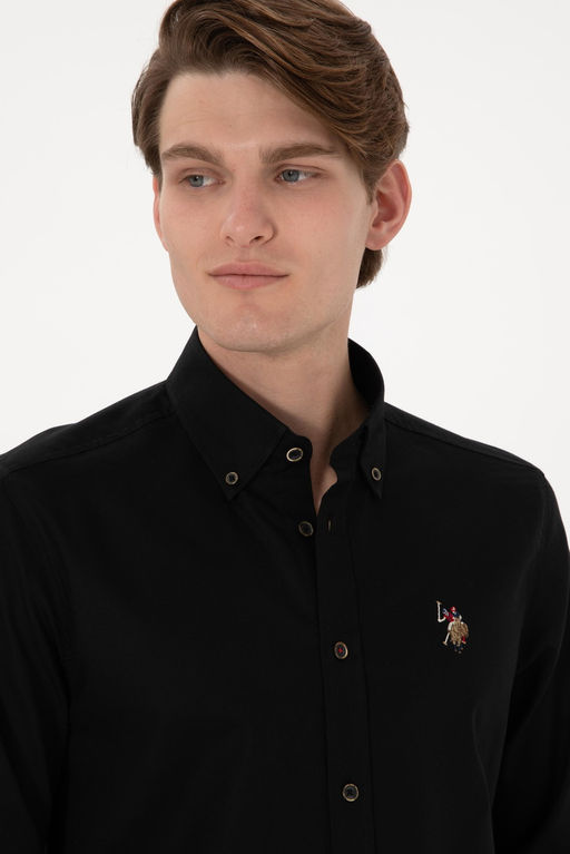 Erkek Siyah Uzun Kollu Basic G_mlek Sepette S_rpriz _ndirim - U.s. polo assn фото 2