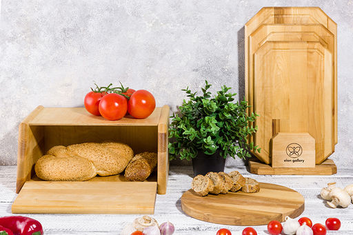 Комплект 3 досок 38*22*1,8 см, 34*20*1,8 см, 30*18*1,8 см Гайка на дер. подстав. - Elan gallery фото 34