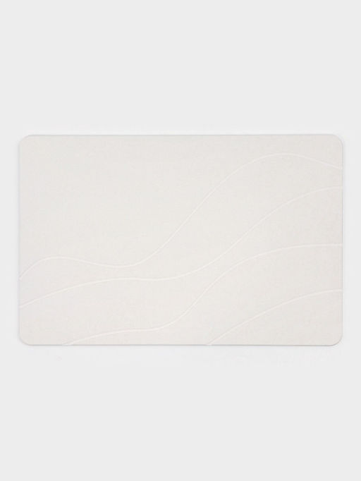 Коврик из диатомитового камня SAVANNA, 40×60 см, толщина 1 см, белый