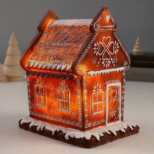 Фигурка светящаяся «Пряничный домик», 14.5×11.5×16.5 см