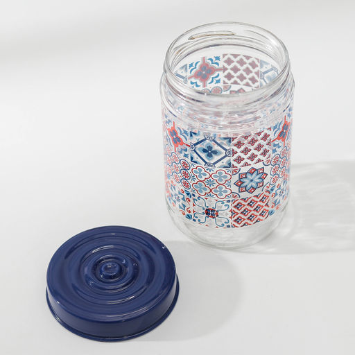 Банка для сыпучих продуктов «Мозаика», 660 мл, 9×14 см, стекло