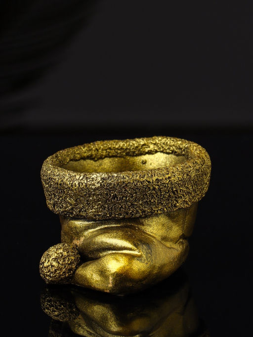 Подсвечник на 1 свечу Колпак 9?7?5 см, гипс под золото