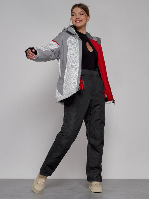 Горнолыжная куртка женская зимняя белого цвета 2272Bl - Chunmai фото 12