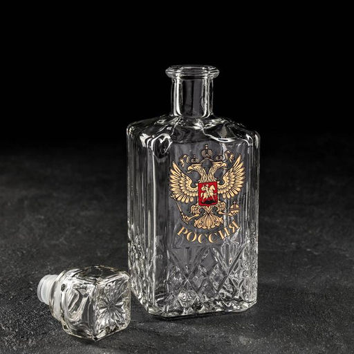 Набор питьевой «Герб России», 7 предметов: графин 500 мл, стопка 50 мл, 6 шт.