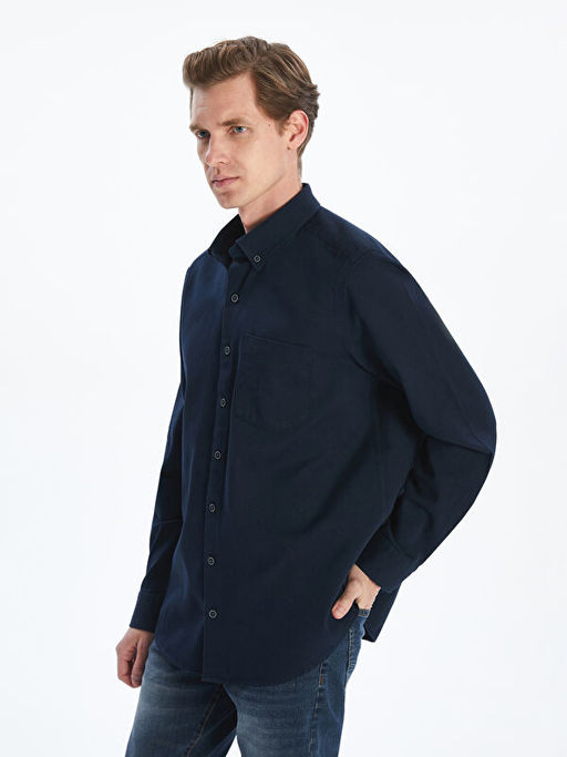 Regular Fit K?sa Kollu Gabardin Erkek G?mlek