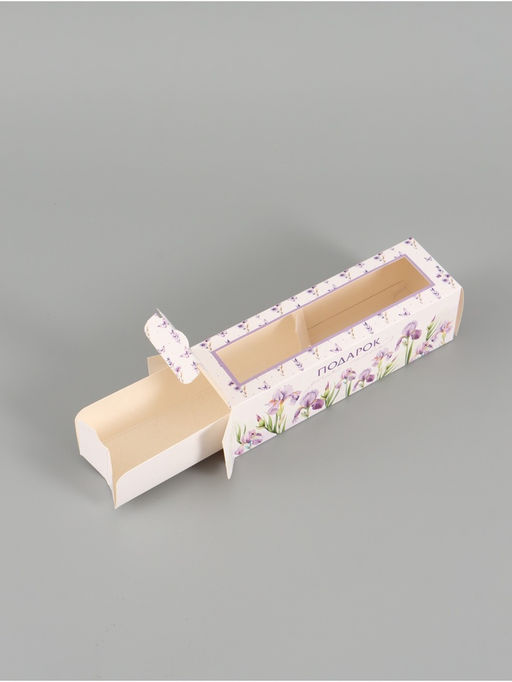 Цена за 5 шт. Коробка складная с окном Подарок для тебя, 5.5?18?5.5 см