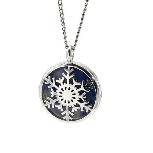 Кулон открывающийся Снежинка 25*25мм с бирюзой - Радуга камня фото 30