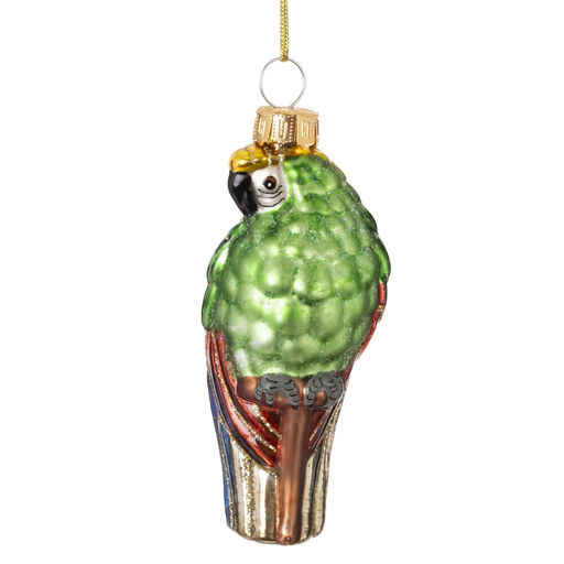 Украшение новогоднее "Попугай", L4 W4 H10 см, 3в.