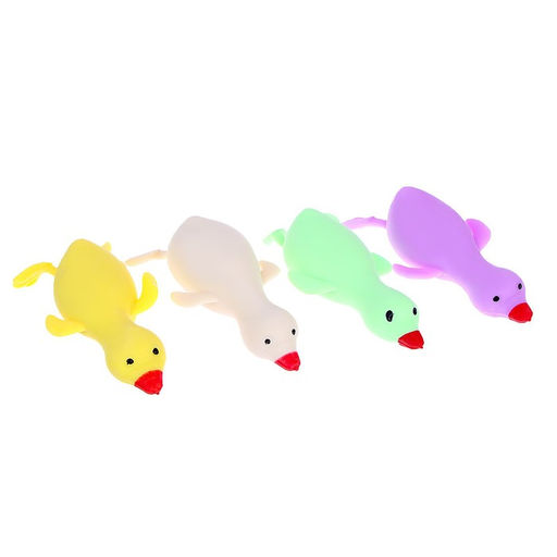 Цена за 12 шт. Мялка антистресс тянучка Funny toys «Гусь», с песком, в шоубоксе, МИКС