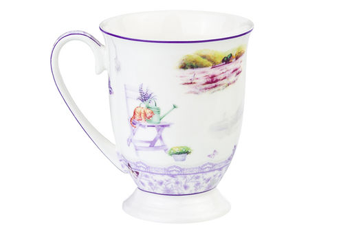 Кружка 300 мл 11*8*11 см Лаванда на ножке, NEW BONE CHINA - Elan gallery фото 4