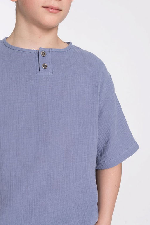 Футболка М223024д Серо-голубой