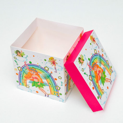 Цена за 12 шт. Коробка Самосборная Детская Фея 15х15х15 см - Simaland фото 4