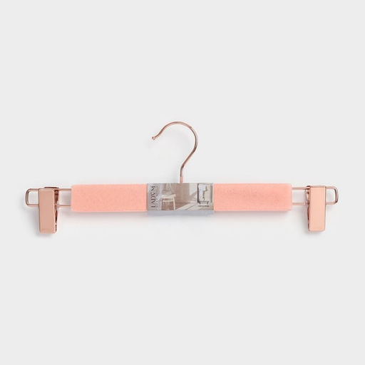 Вешалка для брюк и юбок LaDо́m Rose Gold, 33×3×12 см, покрытие вельвет, розовая