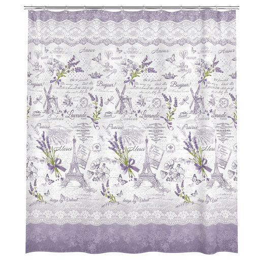 Штора для ванной комнаты, полиэстер, 180*180 см, LAVANDE FRANCE, шт - Valiant фото 2