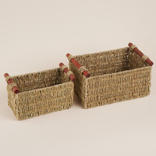 Корзины для хранения SL Home, плетёные, ручной работы, 2 шт., 23×13×14 см, 29×19×16 см