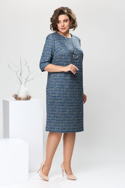 Платье Romanovich Style 1-2639 синий меланж фото 5