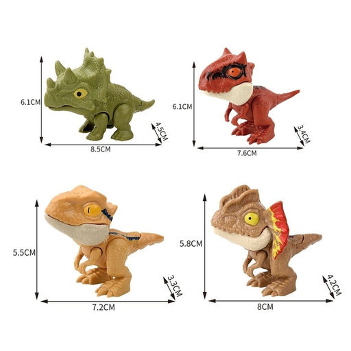 Игрушка - сюрприз «Dino. Зубастики», подвижные детали, 4 фигурки динозавров, МИКС