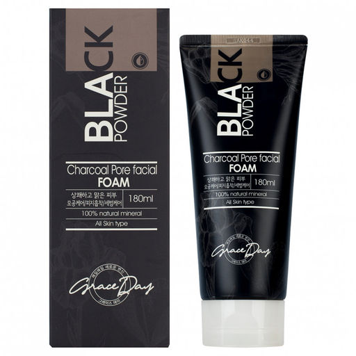 Пенка для умывания с чёрным углём - Black Powder Charcoal Pore Facial Foam , 180 мл