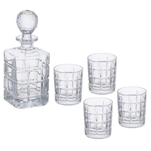 52352 GIPFEL Набор для виски IRISH: графин 850мл, 4 бокала 260мл. Материал: хрустальное стекло