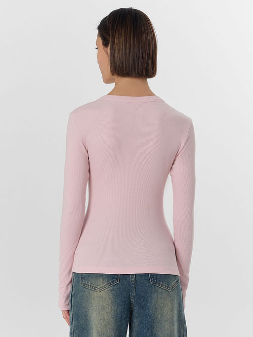 Лонгслив женский розовый