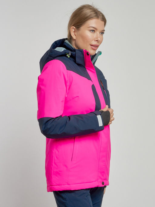 Горнолыжная куртка женская зимняя розового цвета 33307R - Mtforce фото 2