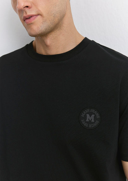 Mavi Patch Logo Bask?l? Siyah Tisort  фото 5