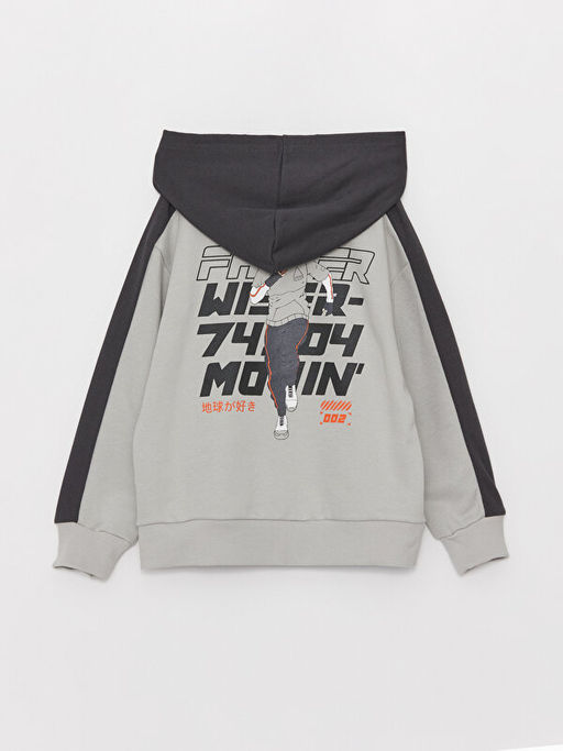 Rahat Kal?p Kap??onlu Erkek ?ocuk Fermuarl? Sweatshirt - Waikiki фото 3