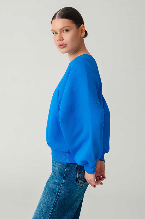 Арт. 15110/4 Свитшот женский укороченный one size (42-50) Цвет:Голубой - Калинка фото 3