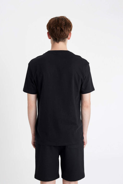 Футболка стандартного кроя с круглым вырезом и короткими рукавами с принтом - Defacto фото 6